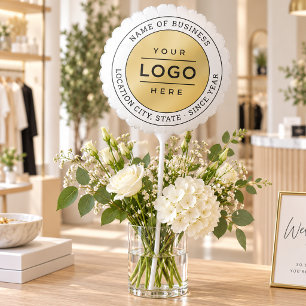 Branded White Business Logo Promo Balloon