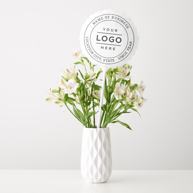 Branded White Logo Frame Business Balloon (Vase)