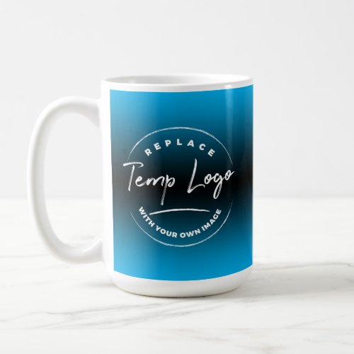 Branded with Your Corporate Logo Blue Ombre Coffee Mug
