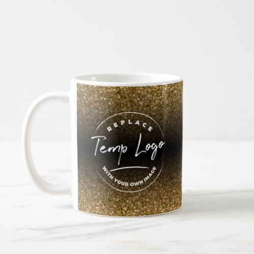 Branded with Your Corporate Logo Gold Black Ombre Coffee Mug