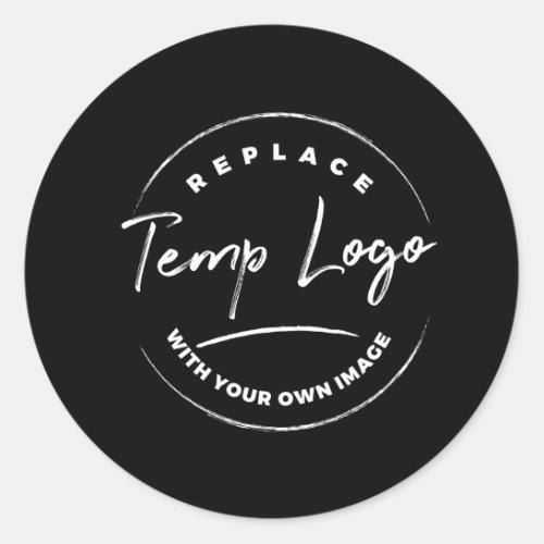 Branded with Your Corporate Logo on Black Classic  Classic Round Sticker