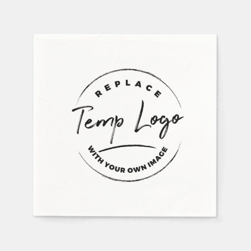 Branded with Your Corporate Logo or Image White Napkins