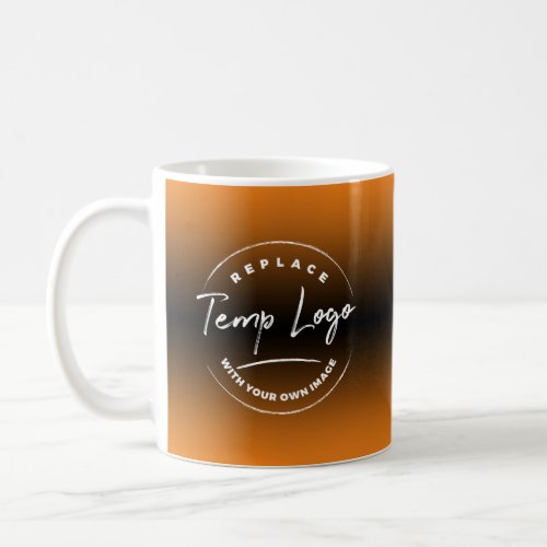 Branded with Your Corporate Logo Orange Ombre Coffee Mug