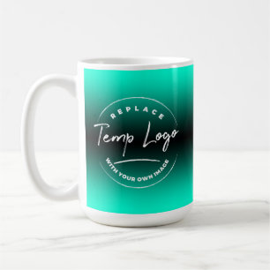 Branded with Your Corporate Logo Turquoise Ombre Coffee Mug