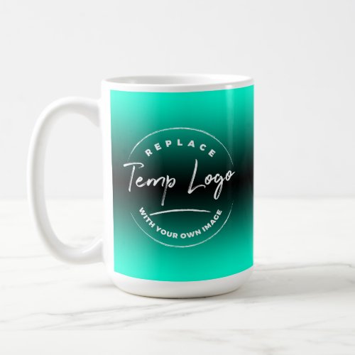 Branded with Your Corporate Logo Turquoise Ombre Coffee Mug