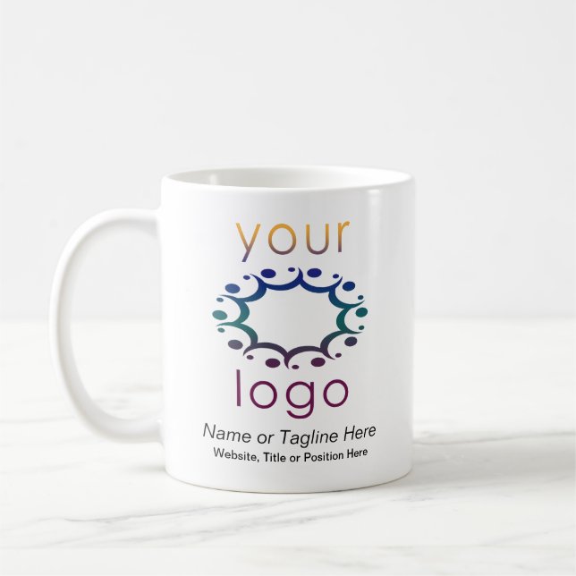 Branded with Your Logo and Customized Details Coffee Mug (Left)