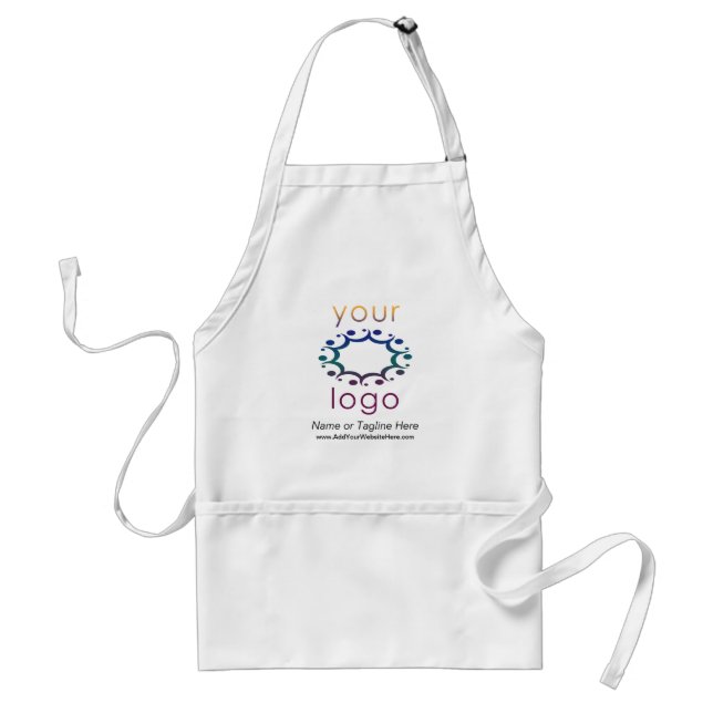 Branded with Your Logo and Details Customized Adult Apron (Front)