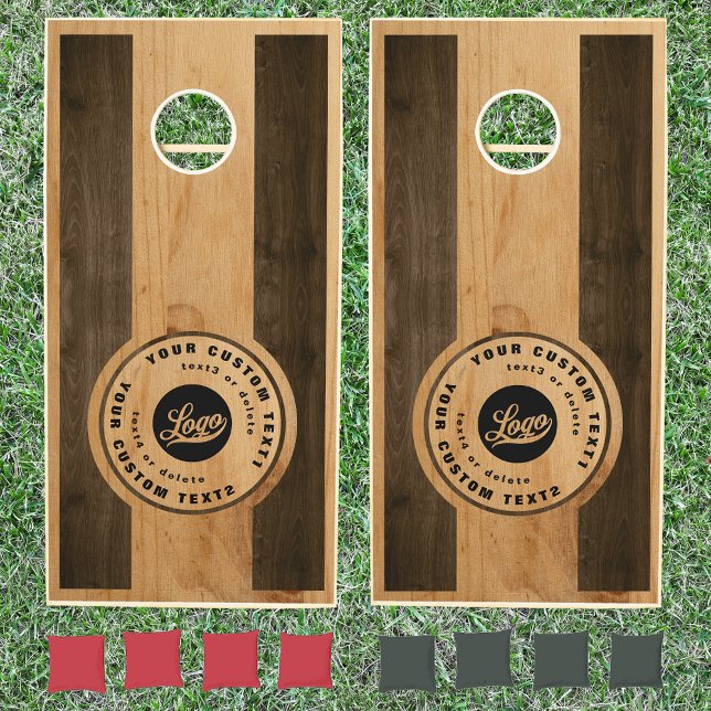 Branded Wood Boards | Company Logo Rustic Business Cornhole Set (Creator Uploaded)