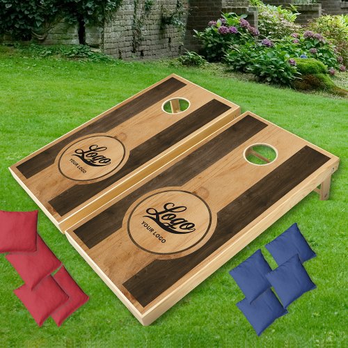 Branded Wood Boards  Company Logo Rustic Business Cornhole Set
