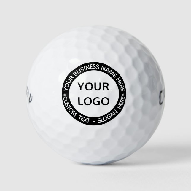 Branded You Logo Text Stamps Golf Balls Template (Front)
