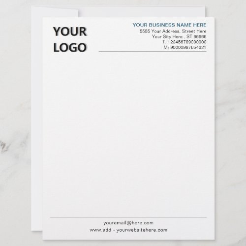 Branded Your Business Letterhead Example with Logo