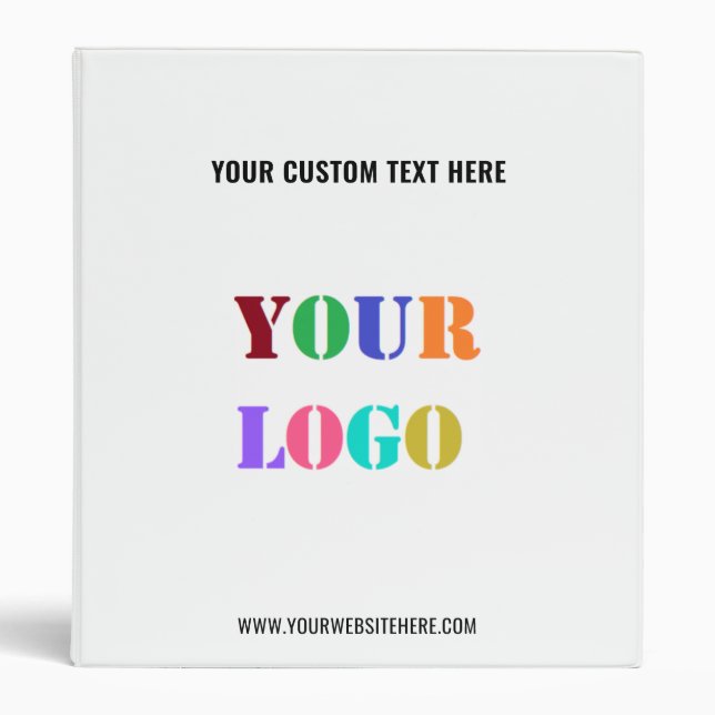 Branded Your Business Logo and Text Binder Example (Front)