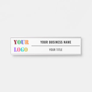 Branded Your Business Logo Name Door Sign Example