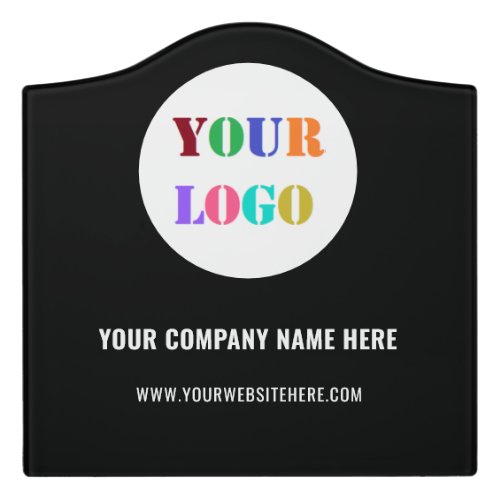 Branded Your Business Logo Name Door Sign Example