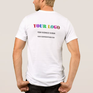 Branded Your Company Logo Custom Text Business Tri-Blend Shirt