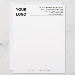 Branded Your Logo and QR Code Letterhead Example