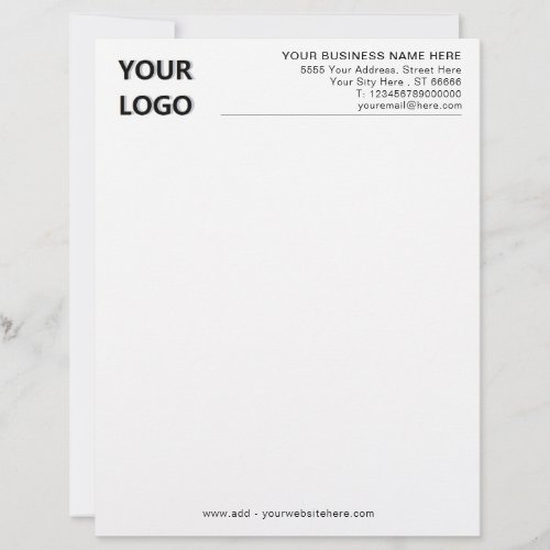 Branded Your Logo and QR Code Letterhead Example
