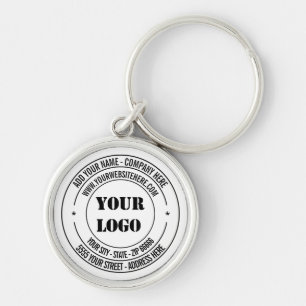 Branded Your Logo and Text Keychain Template