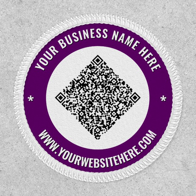 Branded Your QR Code Custom Text Business Patch (Front)