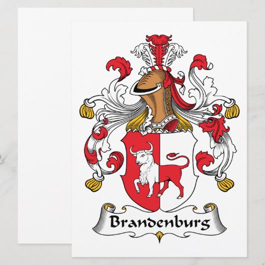 Brandenburg Family Crest (Front/Back)