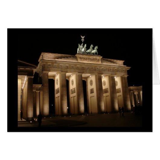 Brandenburg Gate at Night in Berlin, Germany Cards (Front Horizontal)