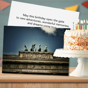Brandenburg Gate Berlin Birthday Cards