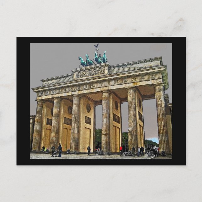 Brandenburg Gate, Berlin, Germany - Full View Postcard (Front)