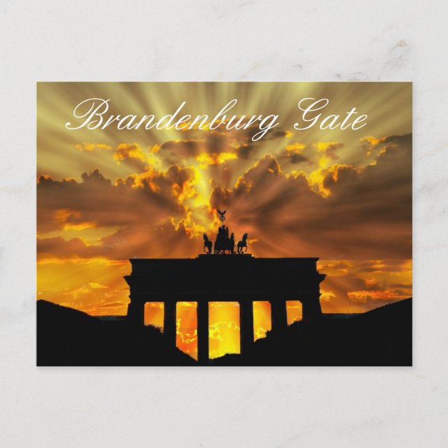 Brandenburg Gate, Berlin Germany Postcard (Front)