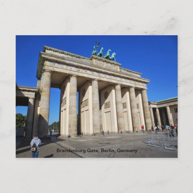 Brandenburg Gate, Berlin, Germany Postcard (Front)