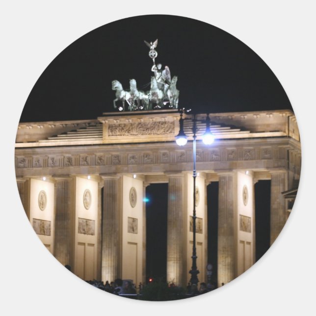 brandenburg gate classic round sticker (Front)
