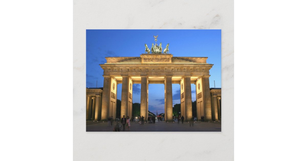 brandenburg gate evening postcard | Zazzle