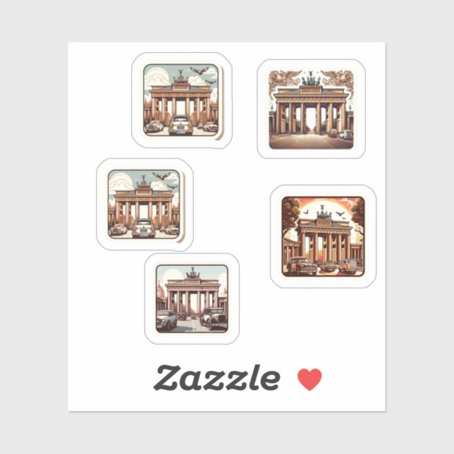 Brandenburg Gate (Germany) Sticker (Sheet)
