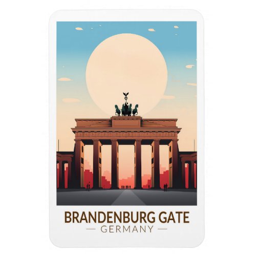 Brandenburg Gate Germany Travel Art Vintage Magnet