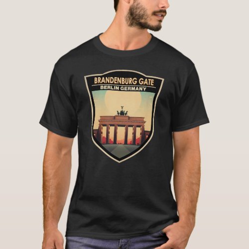 Brandenburg Gate Germany Travel Art Vintage T_Shirt