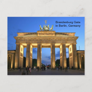 Brandenburg Gate in Berlin, Germany at Night Postcard