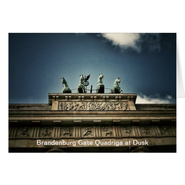 Brandenburg Gate Quadriga Berlin, Germany Card (Front Horizontal)