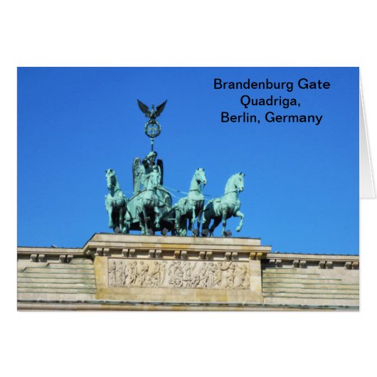 Brandenburg Gate Quadriga in Berlin, Germany Cards (Front Horizontal)