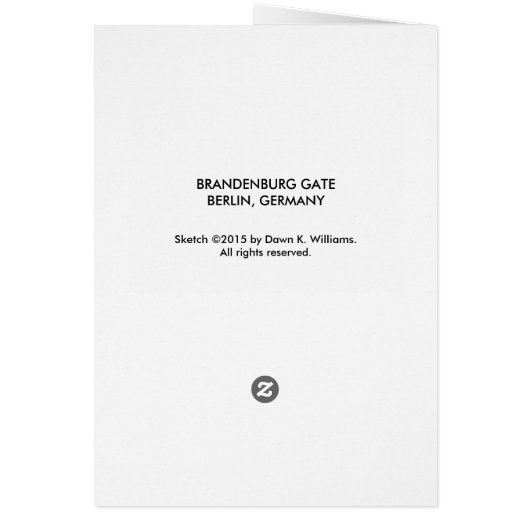 Brandenburg Gate Sketch (Back)