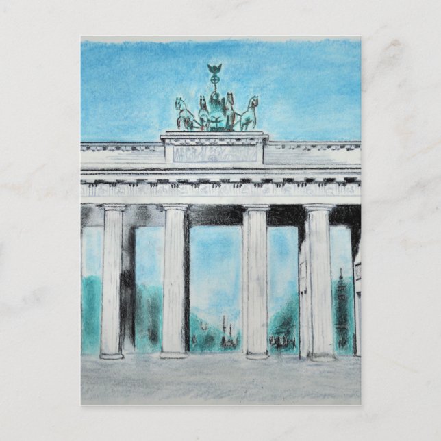 Brandenburg Gate Sketch Postcard (Front)