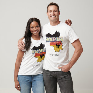 Brandenburg Germany Retro State Map Vintage T-Shirt