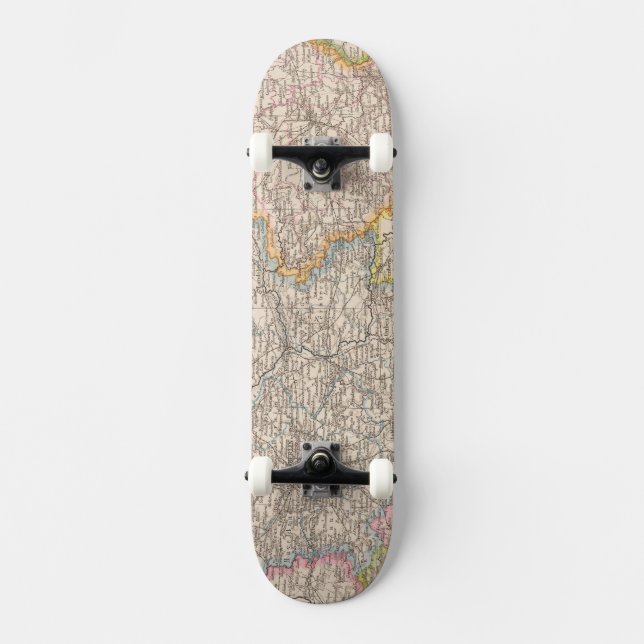 Brandenburg, Posen Atlas Map Skateboard Deck (Front)