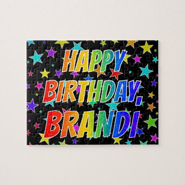 "BRANDI" First Name, Fun "HAPPY BIRTHDAY" Jigsaw Puzzle (Horizontal)