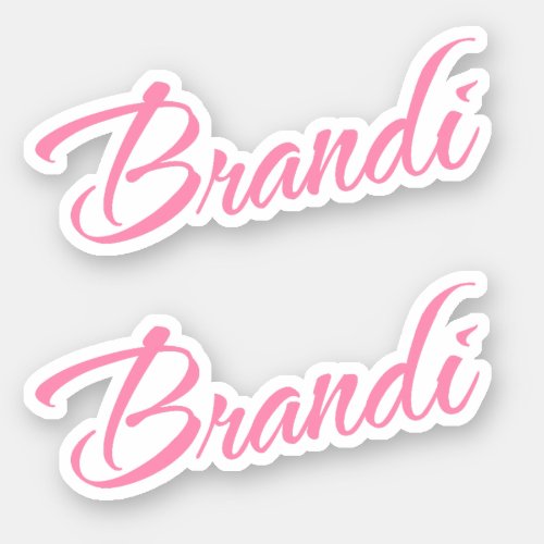 Brandi Name in Pink x2 Sticker