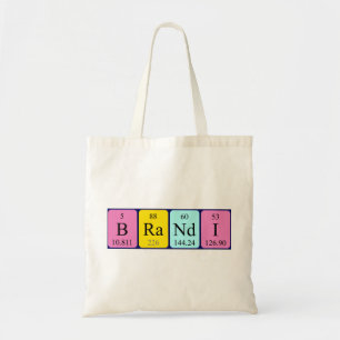 Brandi periodic table name tote bag