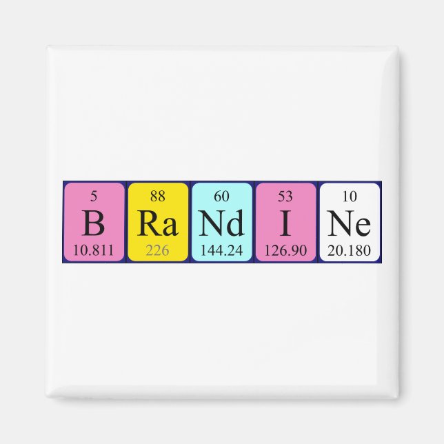 Brandine periodic table name magnet (Front)