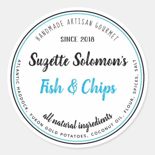 Branding Authentic Vintage Food Label (Front)