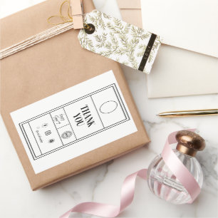 Branding Customizable Logo Thank You Rectangular Sticker