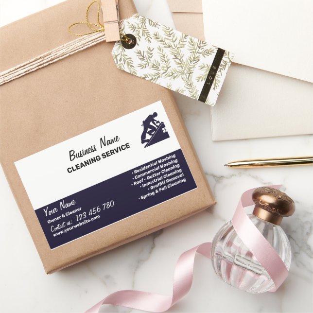 Branding For Pressure Washing Cleaning Business Rectangular Sticker (Gifting)
