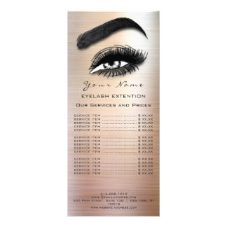 Branding Price List Lash Brow Extension Eyes Lips Rack Card
