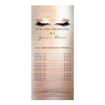 Branding Price List Lashes Extension Eyes  Rack Card by luxury_luxury at Zazzle